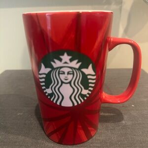 Starbucks Red Coffee Cup Latte Mug 16 oz 2014
